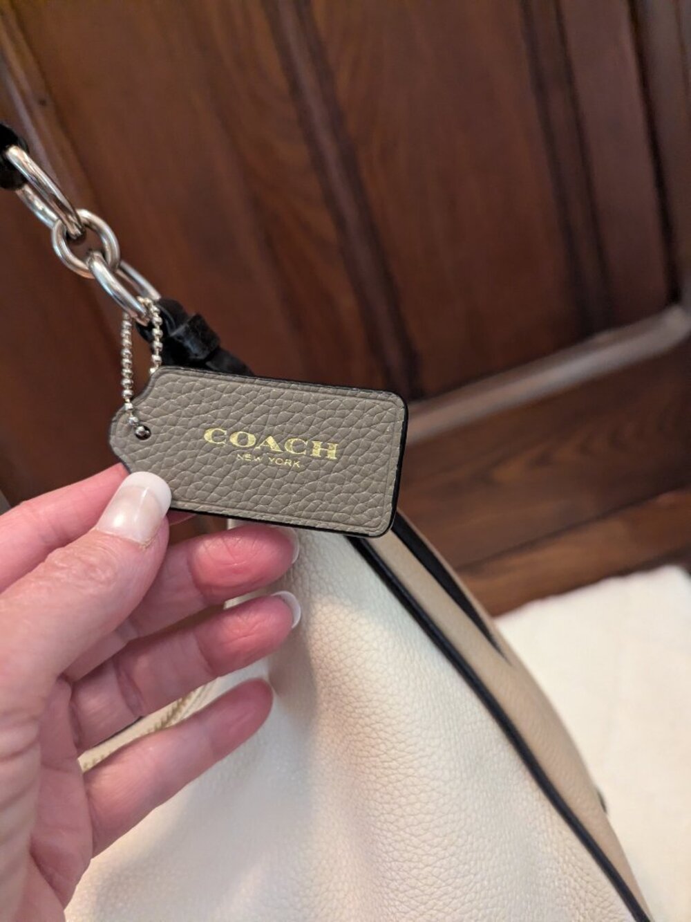 COACH HARLEY HOBO IN GEOMETRIC COLORBLOCK PEBBLE LEATHER - Picture 3 of 14